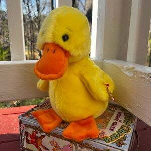 TY Beanie Baby Duck “Quackers” Vintage 1998